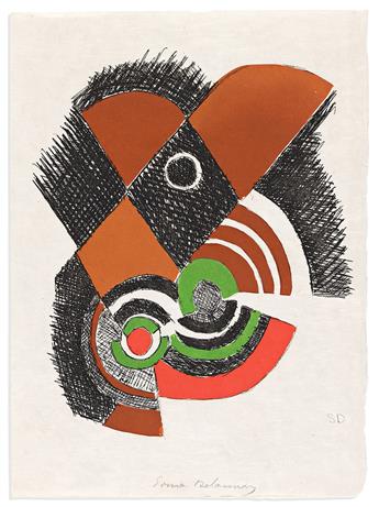Delaunay, Sonia (1885-1979), illus. & Tristan Tzara (1896-1963) Juste Present. Deluxe Edition with Original Gouache.